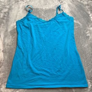 Old Navy Blue Lace Cami Large